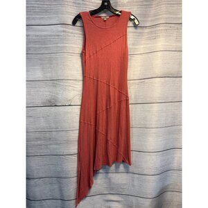 Anthropologie Bordeaux Asymmetrical Hem Sleeveless Dress M